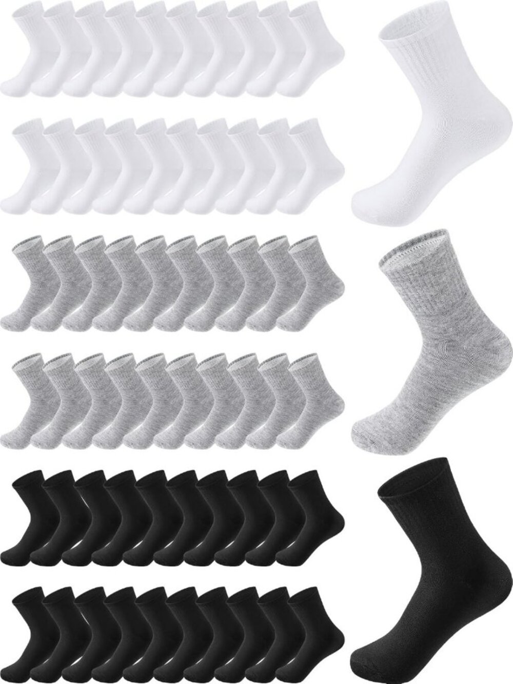 Bulk 150 Pairs of Cozy Socks - Soft, Comfortable, and Versatile Footwear